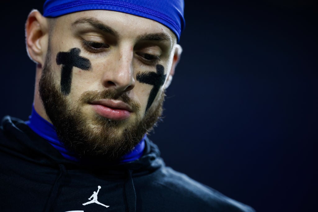 GAINESVILLE, FLORIDA - NOVEMBER 25: Ricky Pearsall #1 of the Florida Gators warms up before the start of a game against the Florida State Seminoles at Ben Hill Griffin Stadium on November 25, 2023 in Gainesville, Florida. (Photo by James Gilbert/Getty Images)