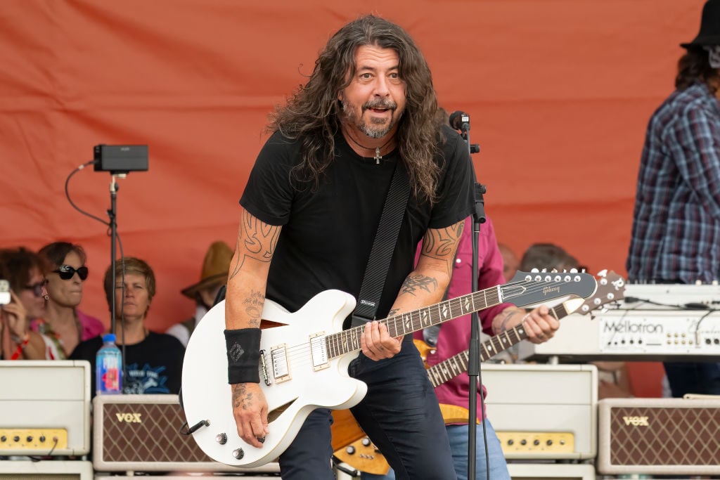 NEW ORLEANS, LOUISIANA - MAY 03: Dave Grohl performs with Foo Fighters on Day 6 of 2024 New Orleans Jazz & Heritage Festival at Fair Grounds Race Course on April 28, 2024 in New Orleans, Louisiana. (Photo by Astrida Valigorsky/Getty Images)