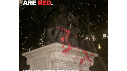 Banned Anti-Israel Student Group At Penn Throws Red Paint On Ben Franklin Statue