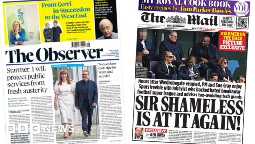 'No more austerity' and 'Sir Shameless is at it again'