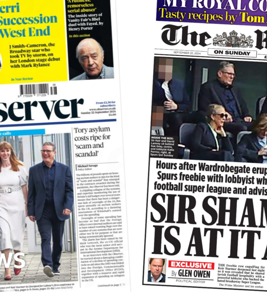 'No more austerity' and 'Sir Shameless is at it again'