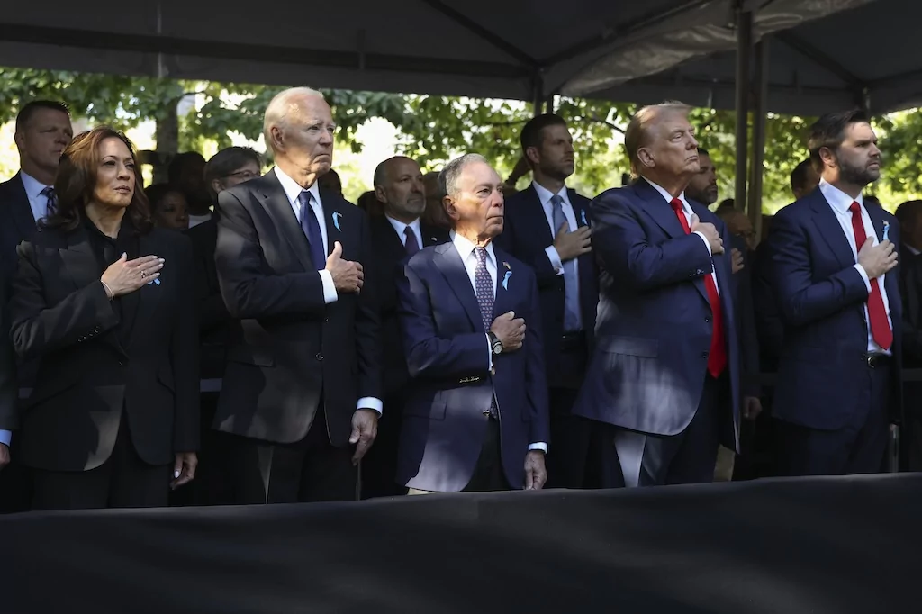 Trump and Harris shake hands at 9/11 memorial hours after hurling insults at each other during debate