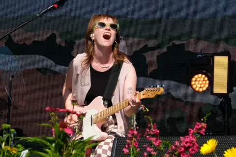 Getty Images Orla Gartland performs on stage at a festival in 2022