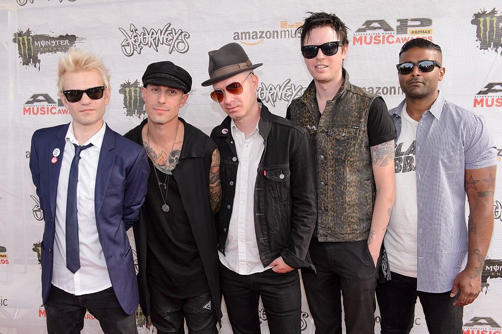 COLUMBUS, OH - JULY 18: Deryck Whibley, Frank Zummo, Tom Thacker, Jason McCaslin and Dave Baksh of Sum 41 attend the Alternative Press Music Awards 2016 at Jerome Schottenstein Center on July 18, 2016 in Columbus, Ohio. (Photo by Daniel Boczarski/Getty Images)