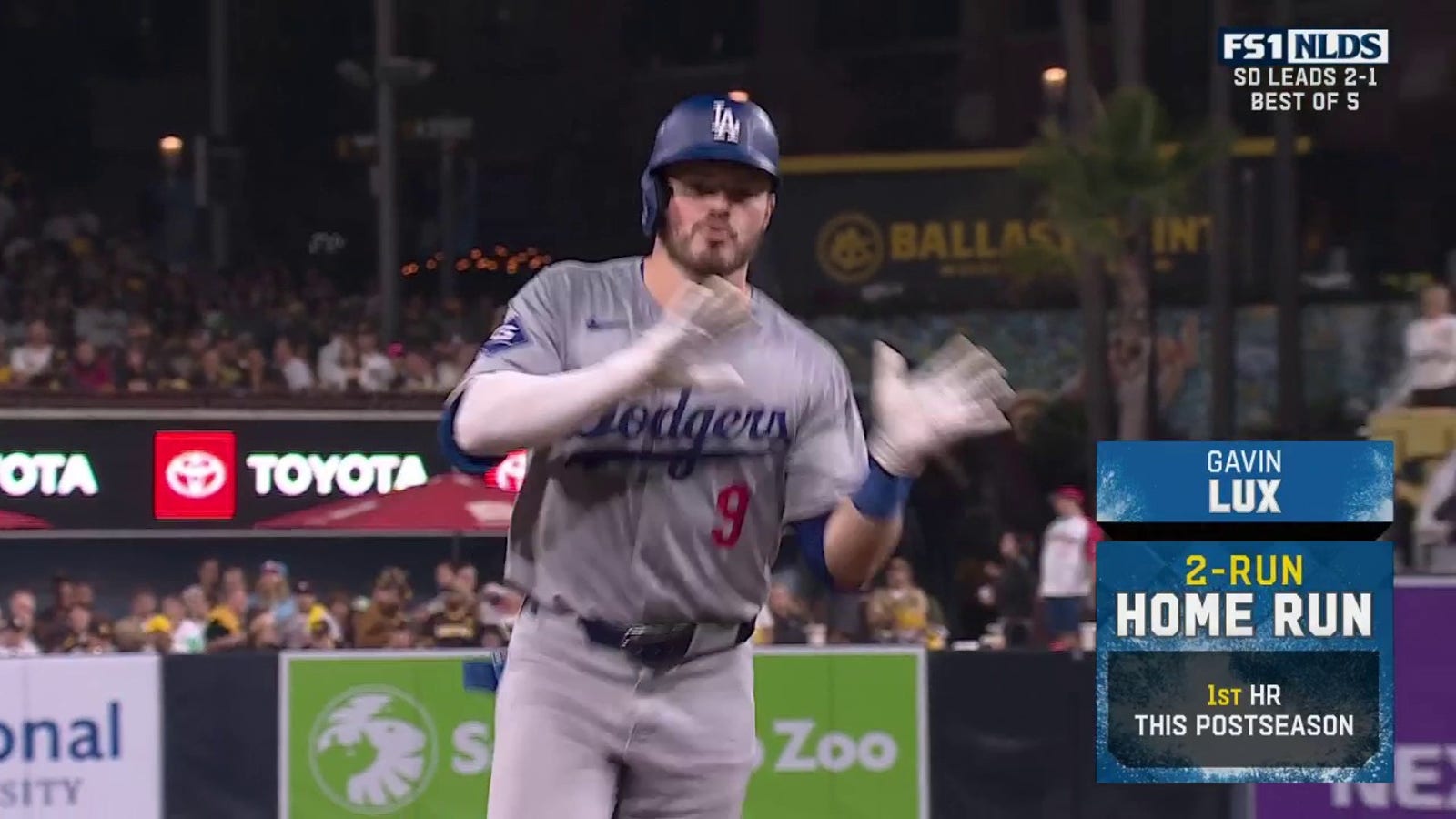 Gavin Lux crushes two-run homer to extend Dodgers' lead to 8-0