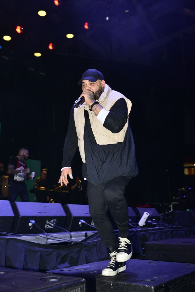 CORAL GABLES, FL - FEBRUARY 11: El Taiger performs live on stage at Watsco Center on February 11, 2022 in Coral Gables, Florida. (Photo by Johnny Louis/Getty Images)