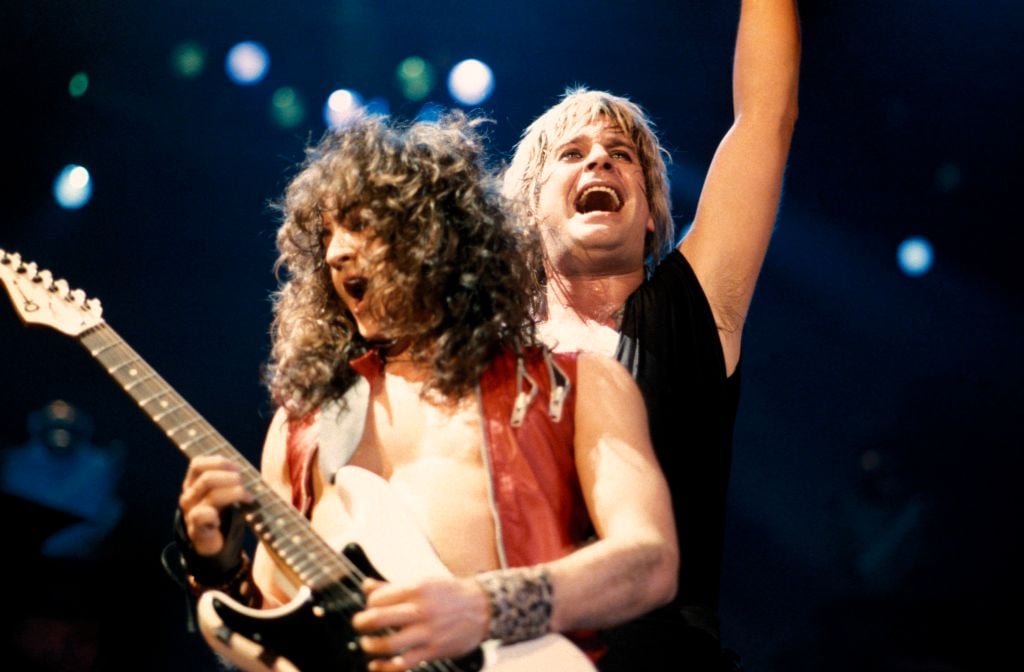 UNITED STATES - MARCH 01: Photo of Jake E LEE and Ozzy OSBOURNE; with guitarist Jake E. Lee, performing live onstage (Photo by Richard E. Aaron/Redferns) Getty Images