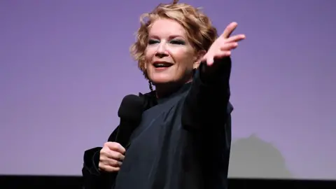 Getty Images Andrea Arnold attends the "Bird" headline gala during the 68th BFI London Film Festival at The Royal Festival Hall on October 19, 2024 in London, England