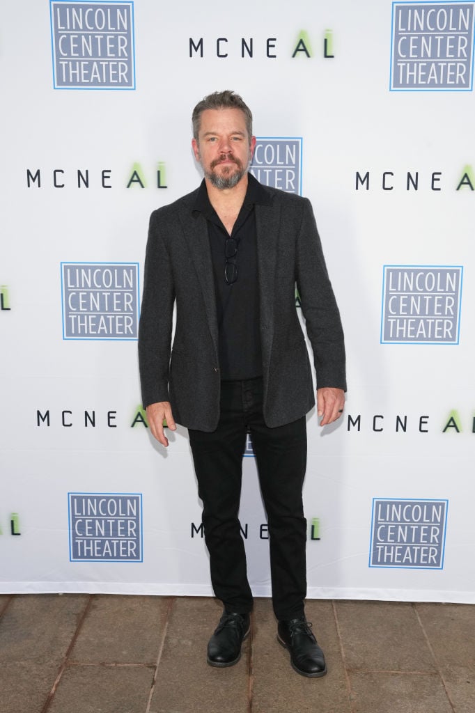 NEW YORK, NEW YORK - SEPTEMBER 30: Matt Damon attends "McNeal" opening night at Lincoln Center Theater starring Robert Downey Jr. on September 30, 2024 in New York City. (Photo by Ilya S. Savenok/Getty Images for Lincoln Center Theater)