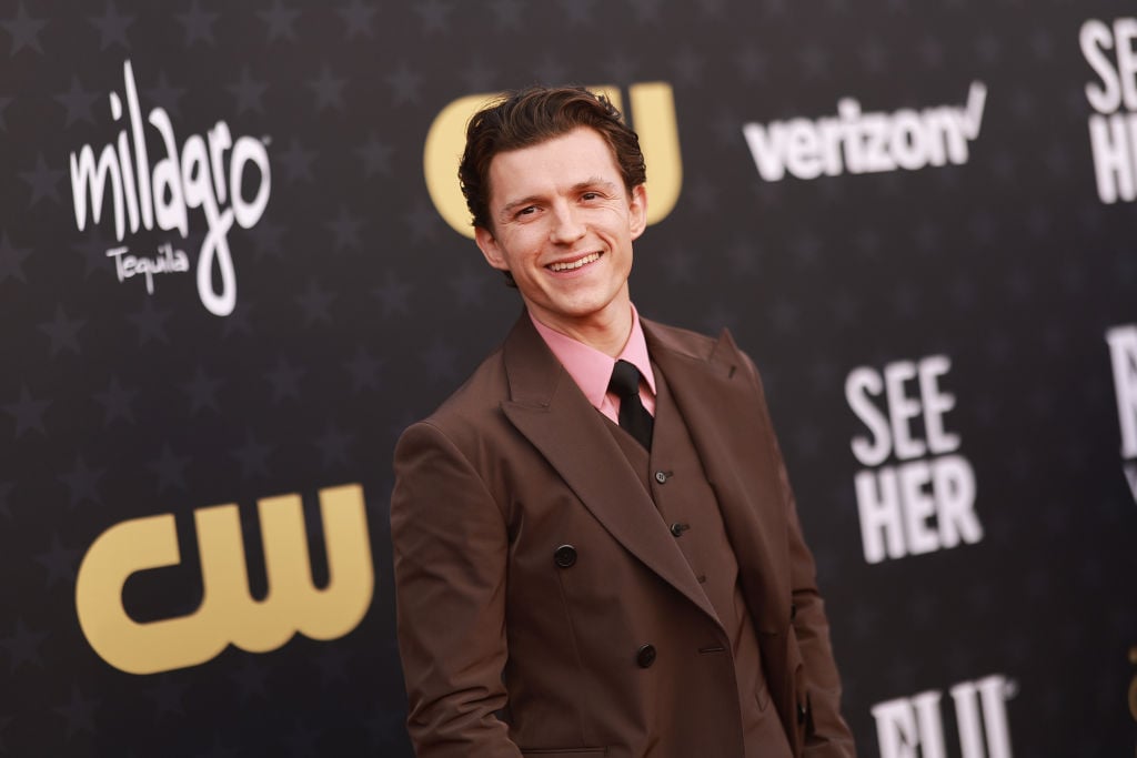 SANTA MONICA, CALIFORNIA - JANUARY 14: Tom Holland attends the 29th Annual Critics Choice Awards at Barker Hangar on January 14, 2024 in Santa Monica, California. (Photo by Matt Winkelmeyer/Getty Images for Critics Choice Association)