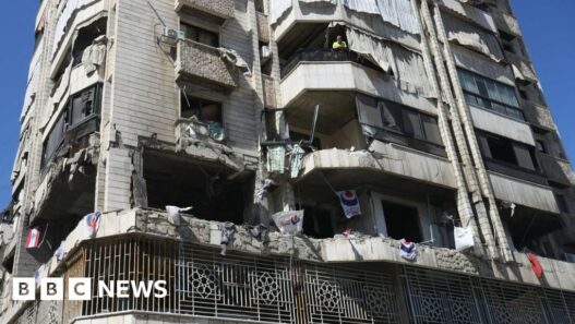 At the scene after Israel strikes central Beirut