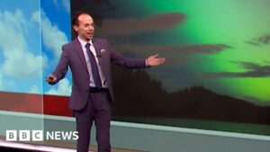 BBC weather presenter Calum MacColl bursts into song live on air