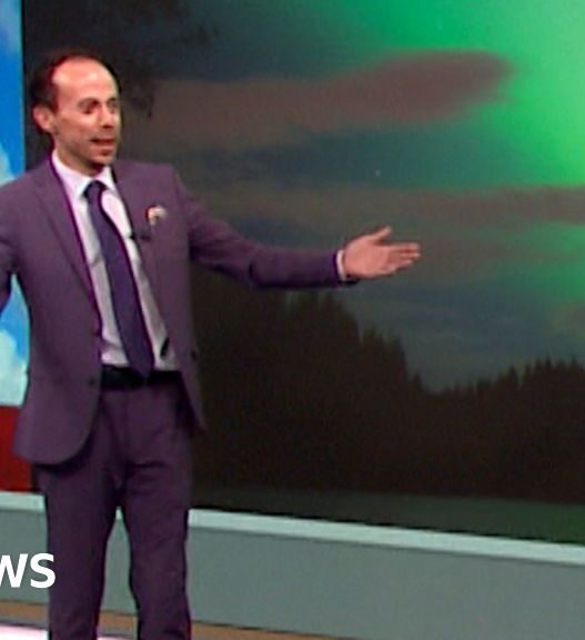 BBC weather presenter Calum MacColl bursts into song live on air