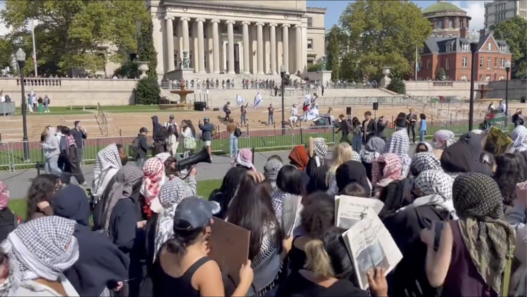 Columbia Students Celebrate Oct. 7 as Pro-Hamas Demonstration Turns Violent in NYC