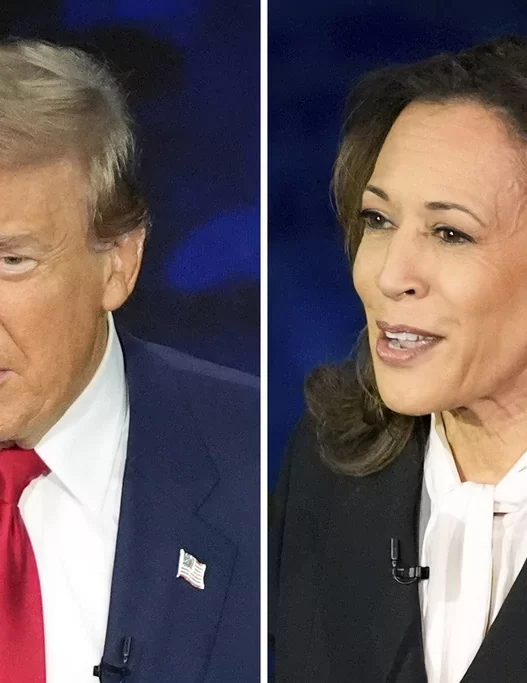 How many Republicans support Harris and Democrats support Trump?