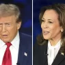 How many Republicans support Harris and Democrats support Trump?