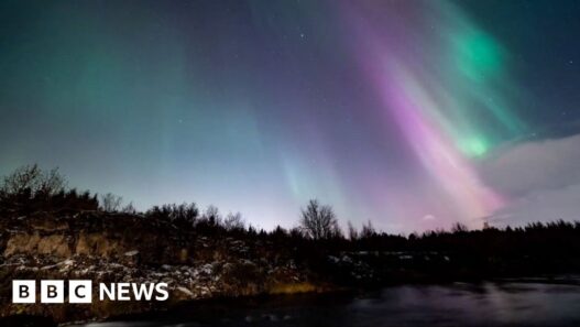 Northern Lights over Iceland in sped-up footage