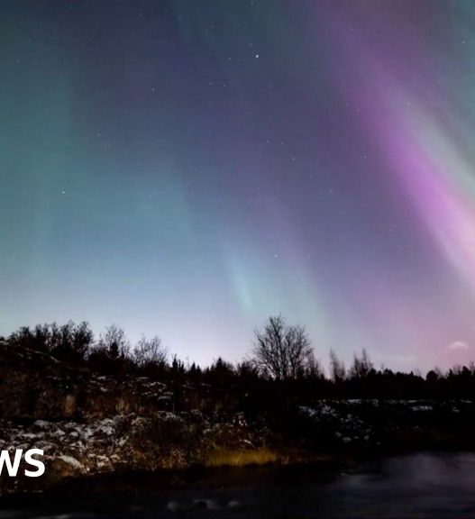 Northern Lights over Iceland in sped-up footage