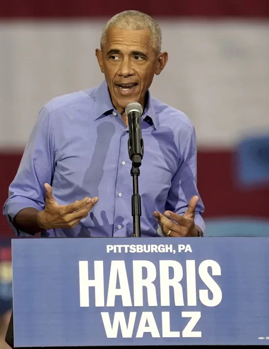 Obama says black men choosing Trump over Harris ‘not acceptable’