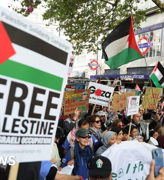 Thousands take part in pro-Palestinian march in central London