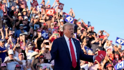 Trump targets Harris on immigration at California rally