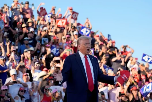 Trump targets Harris on immigration at California rally