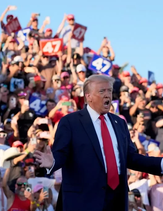 Trump targets Harris on immigration at California rally