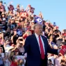 Trump targets Harris on immigration at California rally