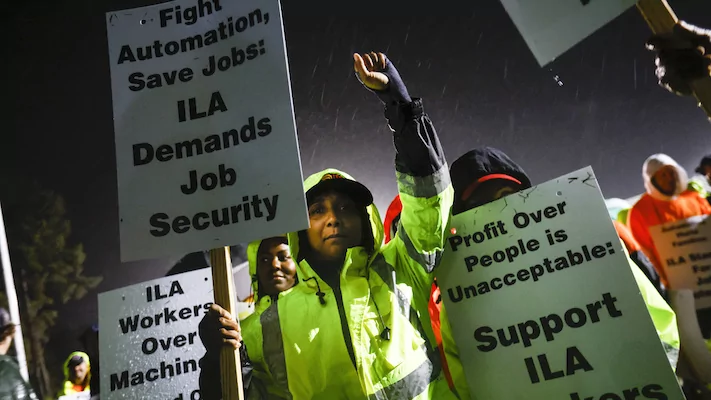 Why the port workers chose to strike a month before Election Day